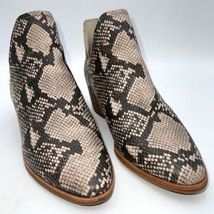 Dolce Vita Sonni Ankle Bootie Snake Skin Print‎ Sz 8